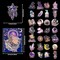 Holographic Gold Foil Magic Witch Astrology Stickers – 30 Pcs Transparent Witchy Stickers for Scrapbooks, Journals, Stationery, and Notebooks
